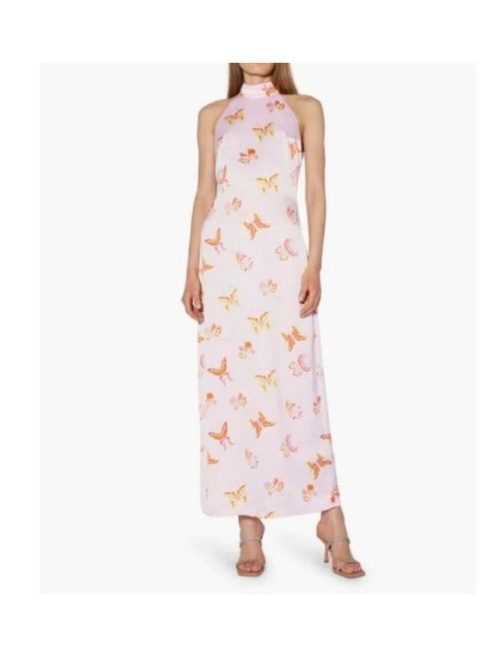 Something New Buffy Mock Neck Maxi Dress Small Lilac Snow New Butterfly Nordstro